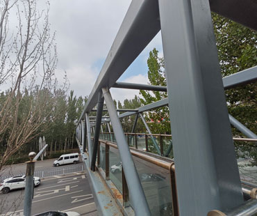Steel structure overpass